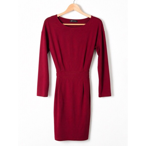 PrettyGarden Dresses & Skirts - PrettyGarden Red Bodycon Midi Dress Long Sleeve Womens Medium